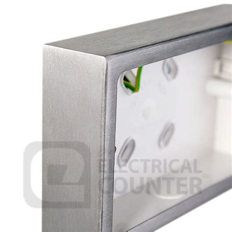 brushed steel surface back box|G&H 710SS Brushed Steel Single Surface Socket Back Box .